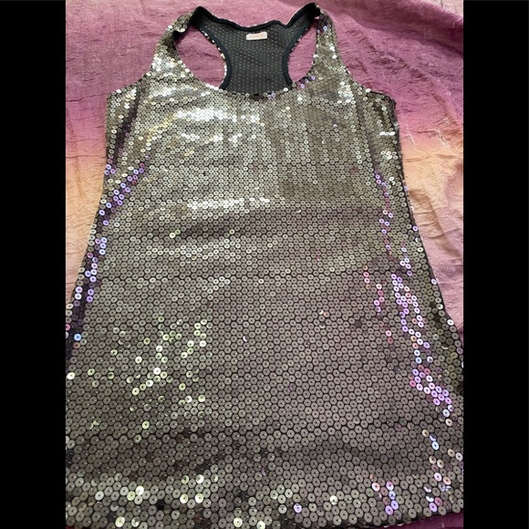 LaRok Racer Back Sequined Top - Picture 2 of 4